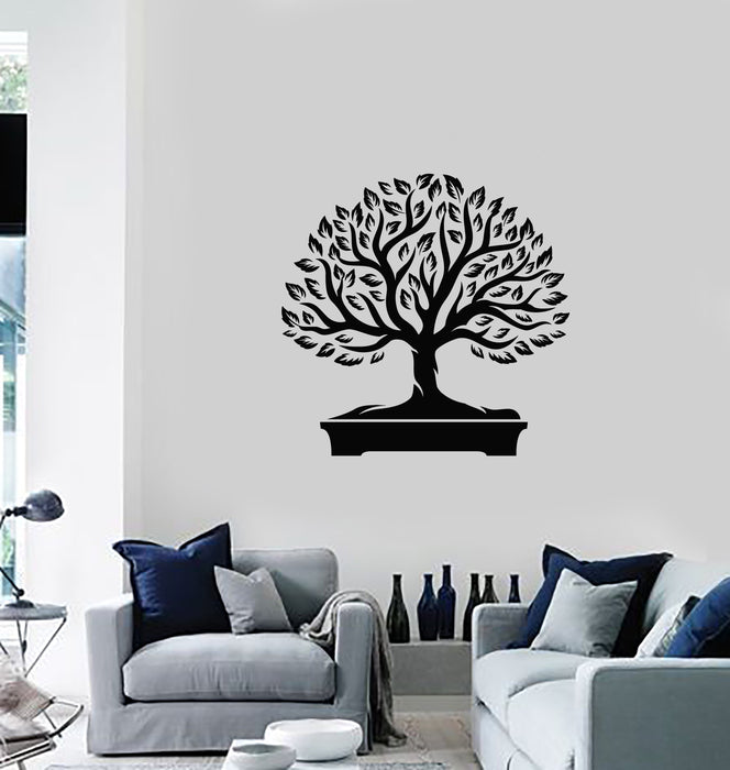 Vinyl Wall Decal Bonsai Tree Japanese Home Interior Japan Art Stickers Mural (ig5684)