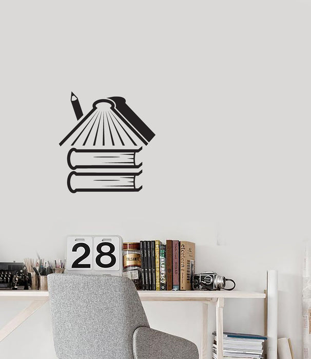 Vinyl Decal Wall Book House Knowledge Study Decor Sticker Unique Gift (g029)