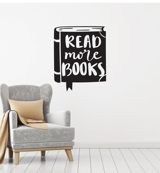Vinyl Wall Decal Reading Room Corner Library Saying Book Shop Interior Stickers Mural (ig5756)