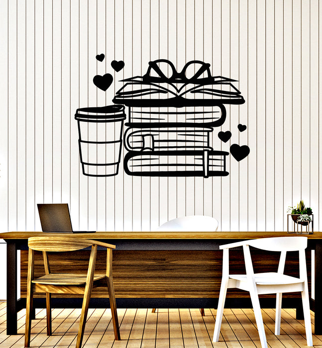 Vinyl Wall Decal Book Club Love Reading Room Library Read Stickers Mural (g7115)