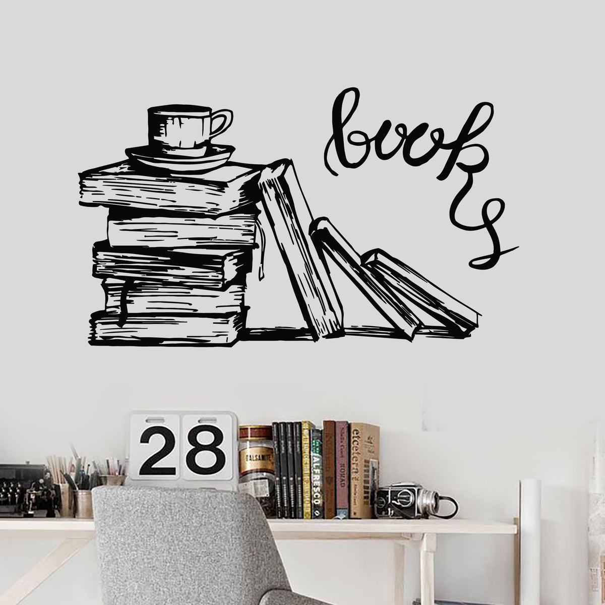 Vinyl Wall Decal Book Literature Reading Room Bookworm Quote Stickers —  Wallstickers4you