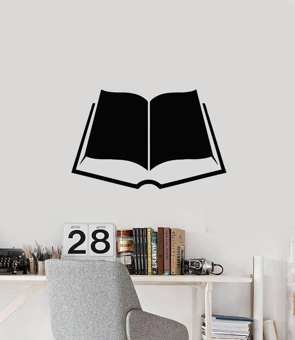 Vinyl Wall Decal Open Book Reading Stories School Library Stickers Mural (g2830)