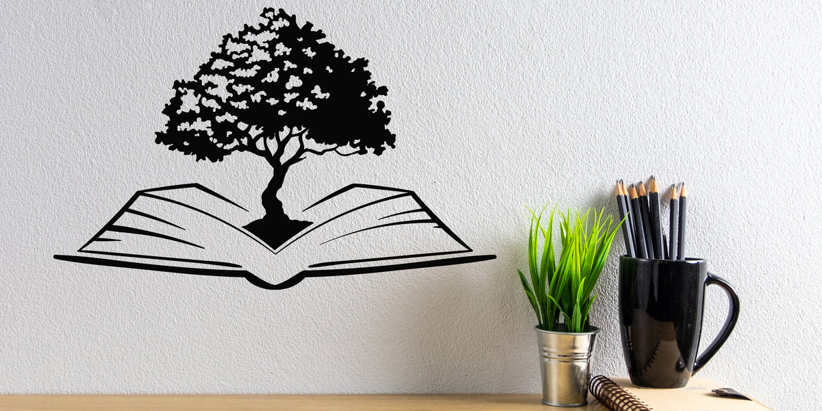  Books Tree Wall Vinyl Decal School Library Education