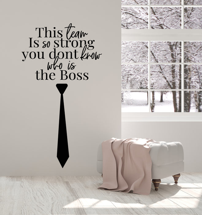 Vinyl Wall Decal Gift Office Quote Words Team Work Tie Stickers Mural (g3307)