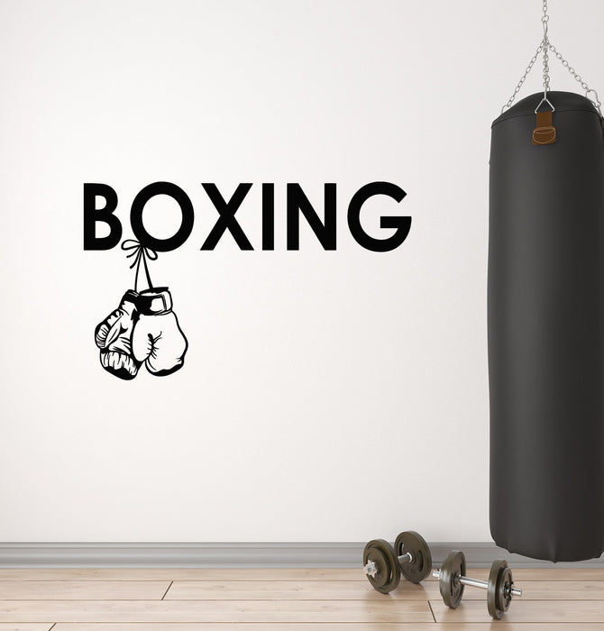 Vinyl Wall Decal Martial Arts Sport Boxer Fight Boxing Glove Stickers Mural (g4010)