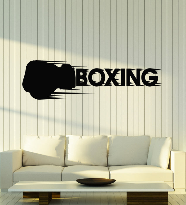 Vinyl Wall Decal Boxing Sports Fighting Man Gym Decor Stickers Mural (g4789)