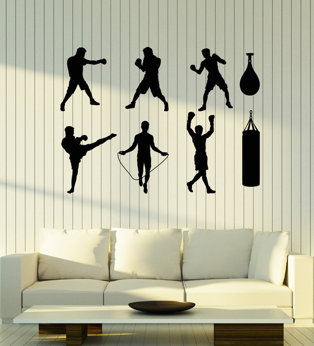 Autocollant mural en vinyle Gants de boxe Salle de boxe Sports Combattant Homme Chambre Autocollants Mural (g7781)
