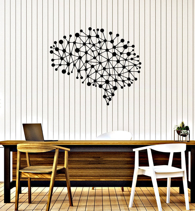 Vinyl Wall Decal Brain Connections Office Study Room Decor Inspired Art Stickers (ig5428)