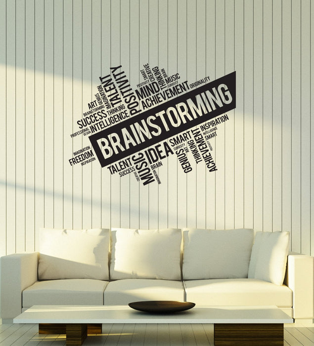 Vinyl Wall Decal Brainstorming Office Space Business Words Cloud Interior Stickers Mural (ig5739)