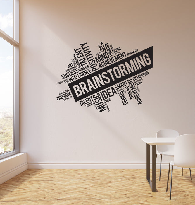 Vinyl Wall Decal Brainstorming Office Space Business Words Cloud Interior Stickers Mural (ig5739)
