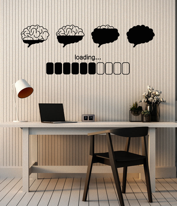 Vinyl Wall Decal Brain Loading Study Science Creative School Art Stickers Mural (g6603)