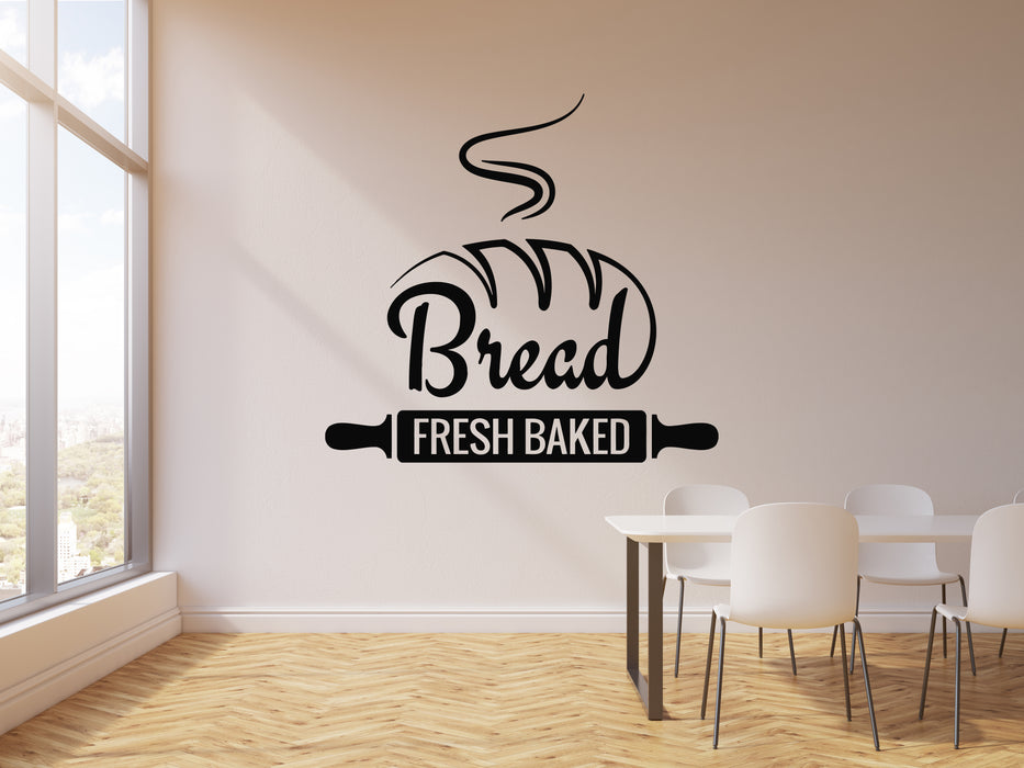 Vinyl Wall Decal Bakery Bread Fresh Baked Shop Bakehouse Stickers Mural (g1786)