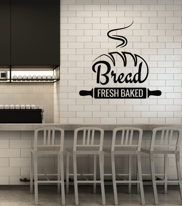 Vinyl Wall Decal Bakery Bread Fresh Baked Shop Bakehouse Stickers Mural (g1786)