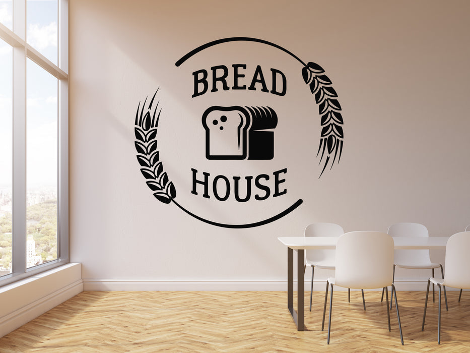Vinyl Wall Decal Bread House Farinaceous Food Bakehouse Bakery Stickers Mural (g2310)