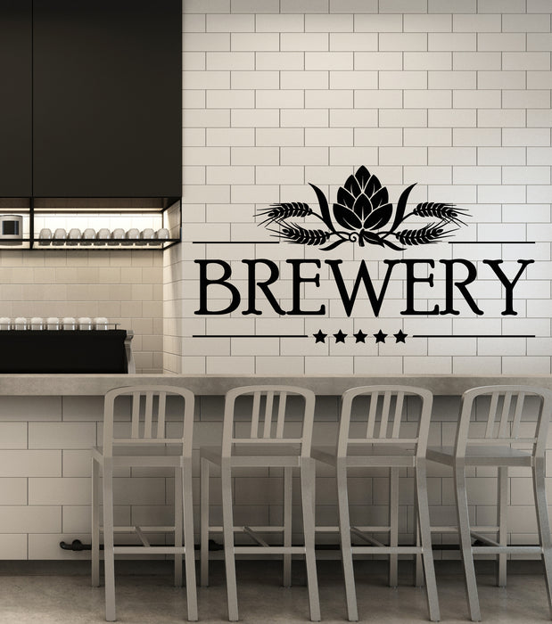 Vinyl Wall Decal Brewery Brewhouse Beer Alcohol Drinking Stickers Mural (g5932)