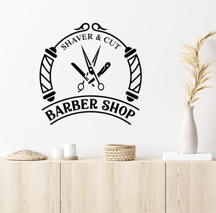 Vinyl Wall Decal Barber Hairdresser Beauty Salon Hair Haircut Decor Stickers Mural (g4764)