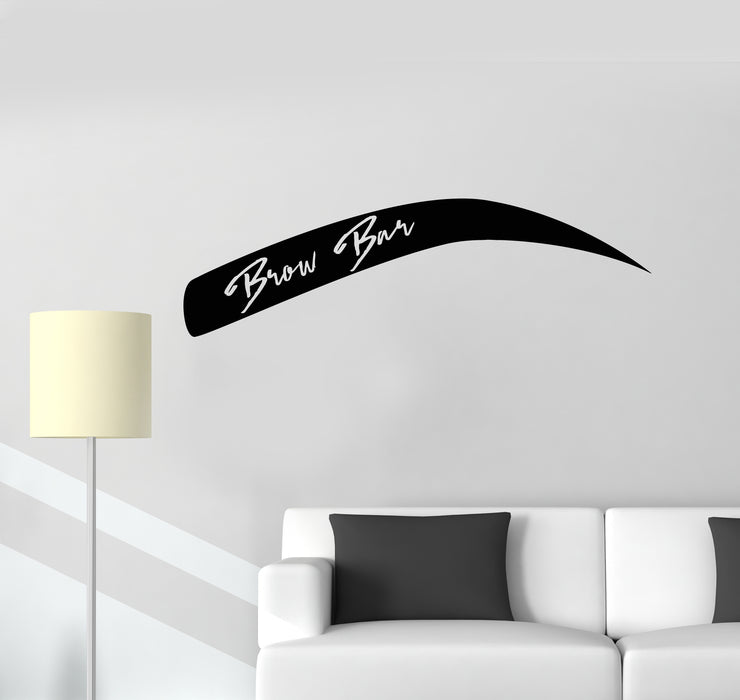 Vinyl Wall Decal Brow Bar Woman Make Up Beauty Salon Stickers Mural (g428)