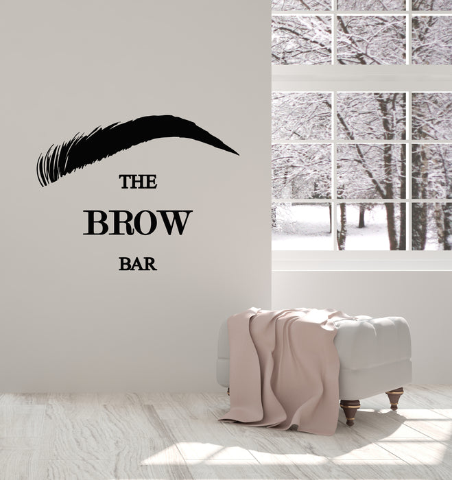 Vinyl Wall Decal Lettering The Brow Bar Beauty Salon Stylist Stickers Mural (g1821)