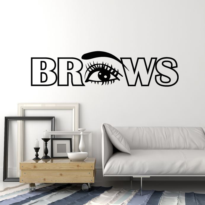 Vinyl Wall Decal Brows Master Microblading Beauty Salon Make Up Stickers Mural (g2308)