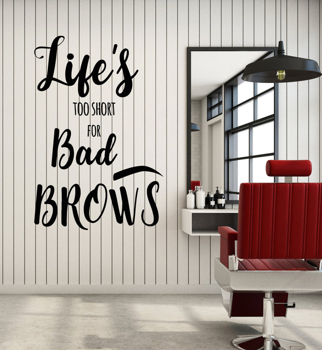 Vinyl Wall Decal Beauty Salon Girl Brows Maker Master Quote Stickers Mural (g2857)