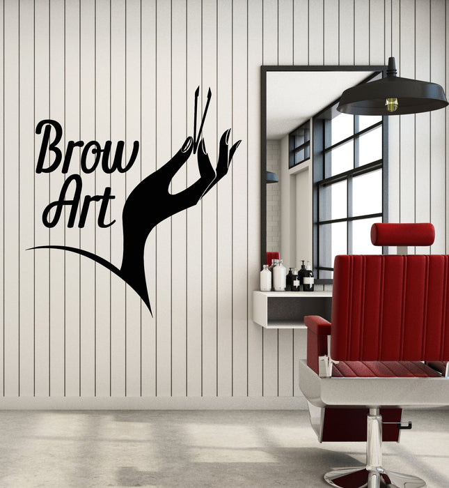 Vinyl Wall Decal Makeup Brow Artist Beauty Salon Makeup Stickers Mural (g4925)