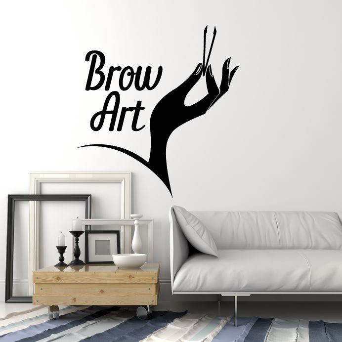 Vinyl Wall Decal Makeup Brow Artist Beauty Salon Makeup Stickers Mural (g4925)