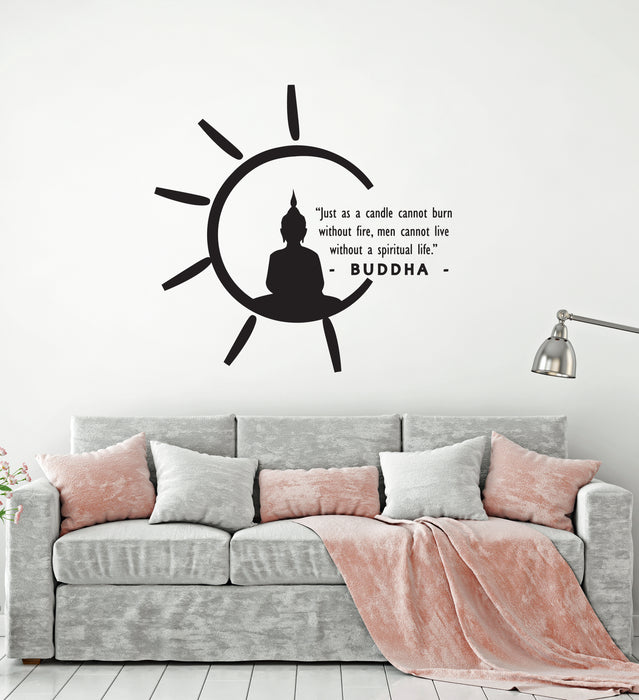 Vinyl Wall Decal Buddha Quote Saying Buddhism Meditation Room Stickers Mural (ig6080)