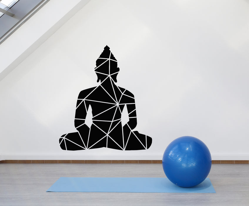 Vinyl Wall Decal Yoga Meditation Relaxation OM Chakra Mantra Buddha Stickers Mural (g3371)