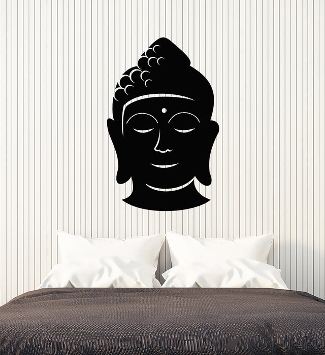Vinyl Wall Decal Buddha Face Head Meditation Religion Buddhism Stickers Mural (g7083)