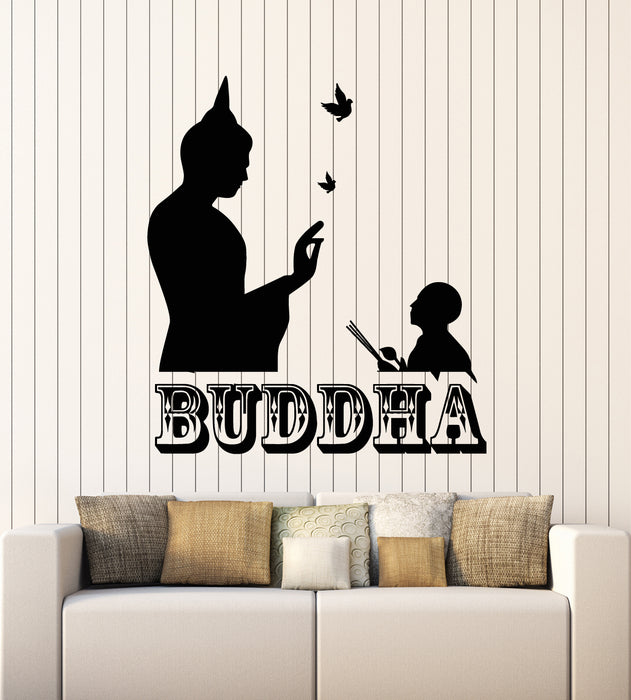Vinyl Wall Decal Buddhism Meditation Religion Buddha Zen Om Stickers Mural (g6557)