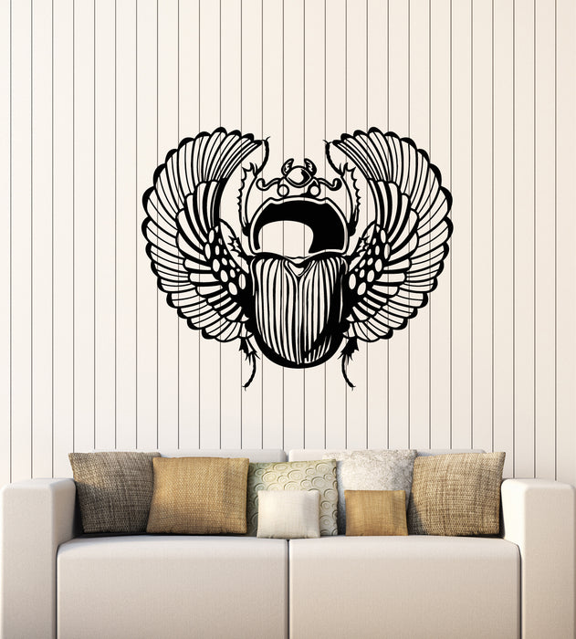 Vinyl Wall Decal Egyptian Sacred Scarab Beetle Ancient Egypt Stickers Mural (g2675)