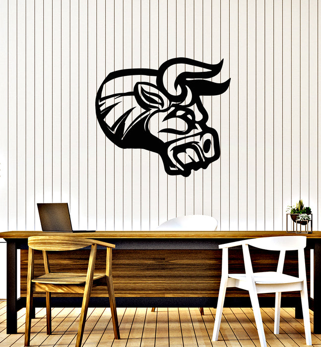 Vinyl Wall Decal Animal Bullfighter Bull Head Rodeo Animal Stickers Mural (g4431)