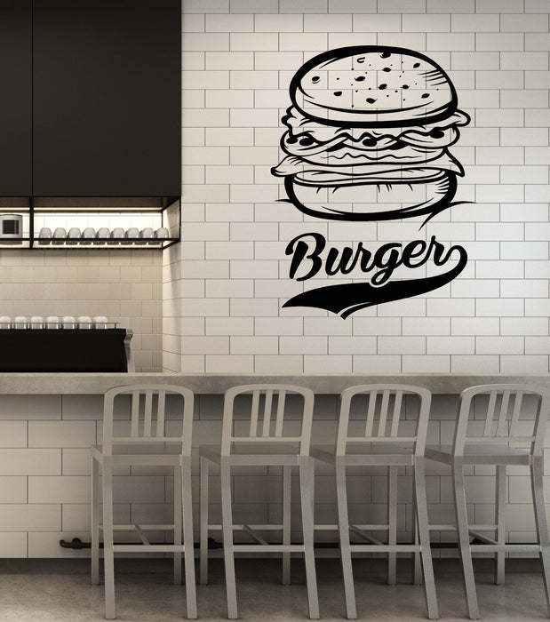 Vinyl Wall Decal Burger Fast Food Restaurant Food Truck Art Stickers Mural (ig5363)