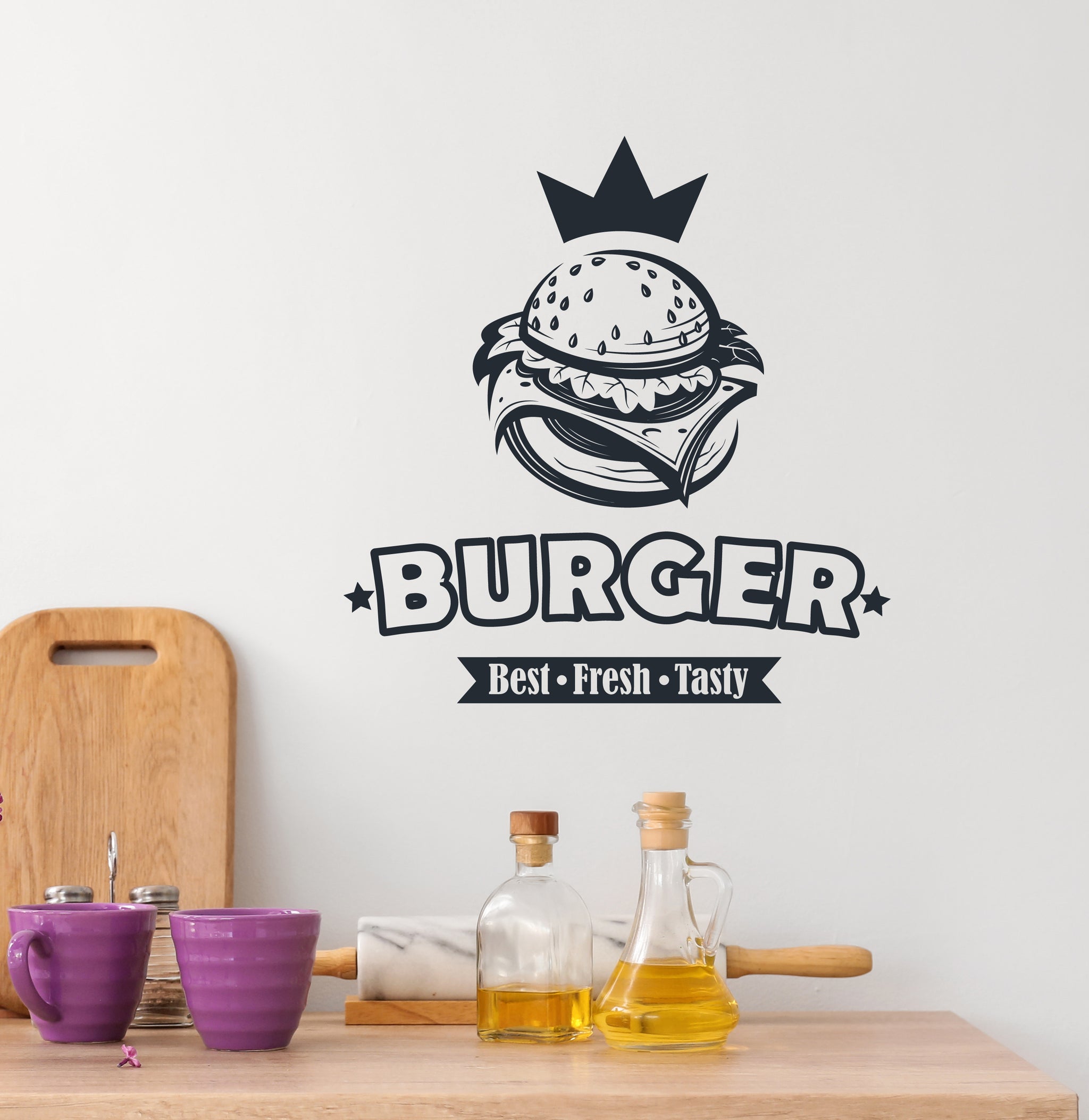 Burger Wall Vinyl Decals — Wallstickers4you