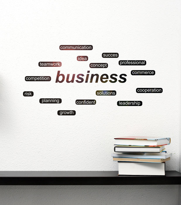 Vinyl Wall Decal Business Office Space Room Teamwork Words Stickers Mural (ig6295)