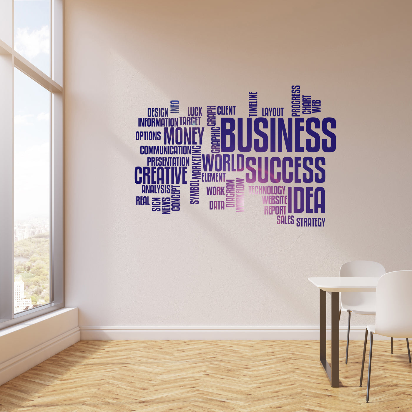 Vinyl Wall Decal Business Success Idea Words Office Space Art Stickers ...