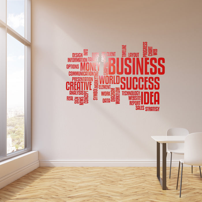 Vinyl Wall Decal Business Success Idea Words Office Space Art Stickers Mural (ig6259)