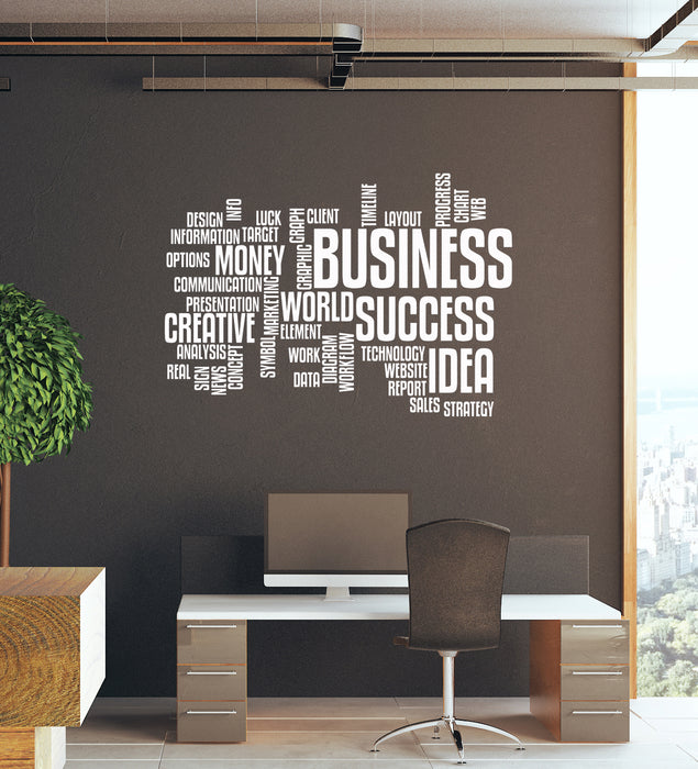 Vinyl Wall Decal Business Success Idea Words Office Space Art Stickers Mural (ig6259)