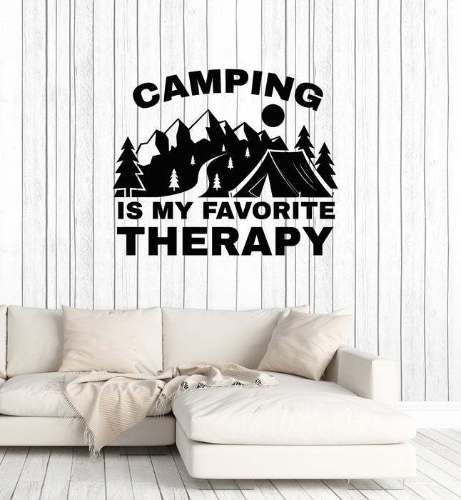 Виниловая наклейка на стену Цитата Кемпинг Любимый Терапевтический Лагерь Хобби Наклейки Фреска (g7418)