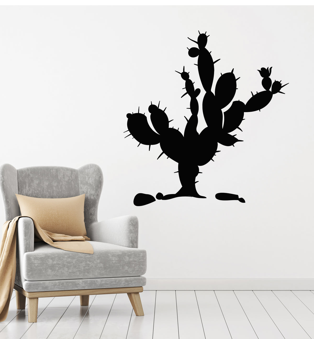 Vinyl Wall Decal Cactus Desert Plant Floral Flower Home Art Stickers M ...