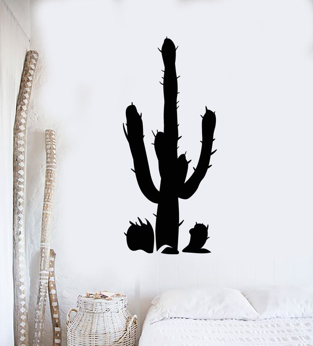 Vinyl Wall Decal Plant Cactus Desert Floral Nature Room Decor Stickers Mural (g614)