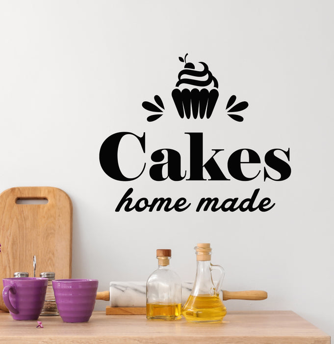 Vinyl Wall Decal Dessert Pastry Store Candy Cakes Home Made Stickers Mural (g7957)