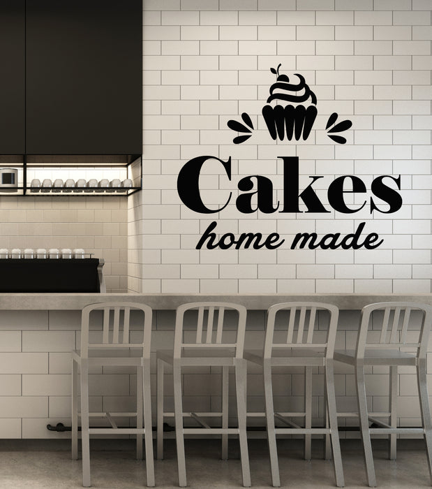Vinyl Wall Decal Dessert Pastry Store Candy Cakes Home Made Stickers Mural (g7957)