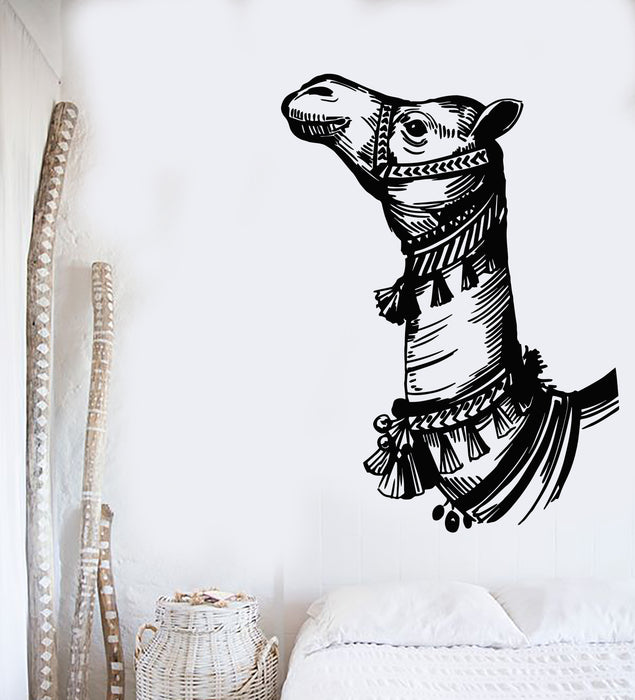 Vinyl Wall Decal Camel Head Desert Bedouin Animal Zoo Stickers Mural (g5203)