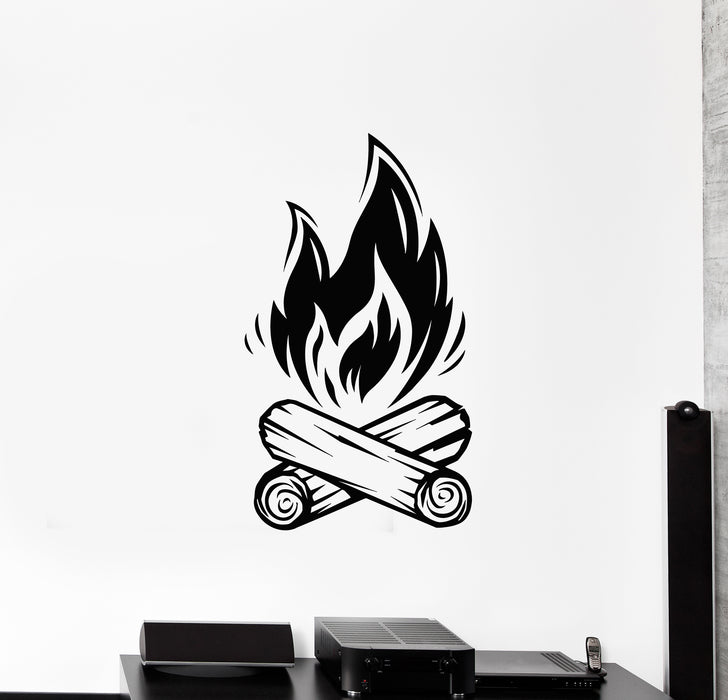 Vinyl Wall Decal Campfire Bonfire Camping Fire Fireplace Stickers Mural (g768)
