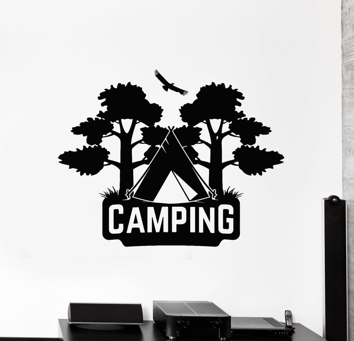 Vinyl Wall Decal Camping Decor Nature Forest Adventure  Stickers Mural (g7493)