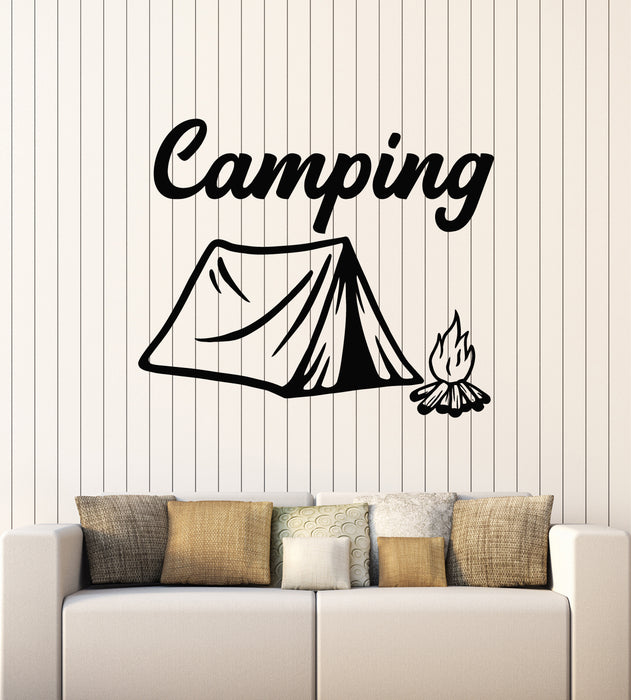 Vinyl Wall Decal Camp Hunting Hobby Tourism Travel Camping Stickers Mural (g7910)