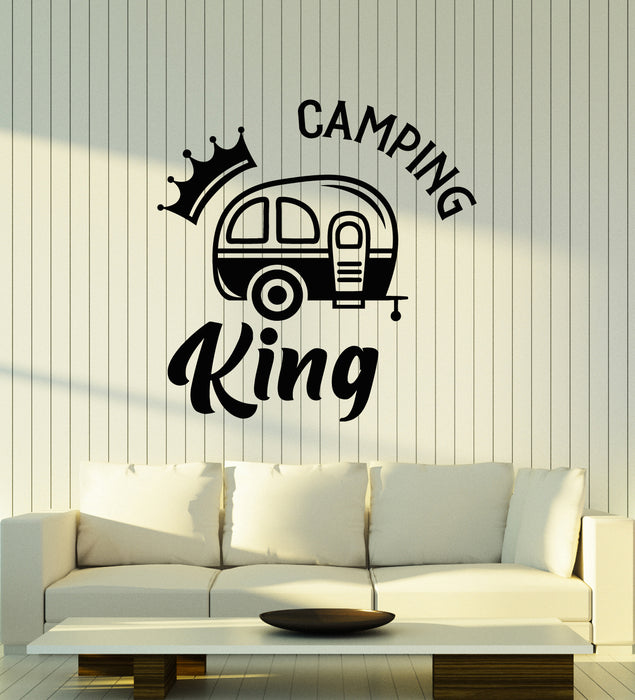 Vinyl Wall Decal Camping King Camp Hobby Tourism Decor Stickers Mural (g7919)