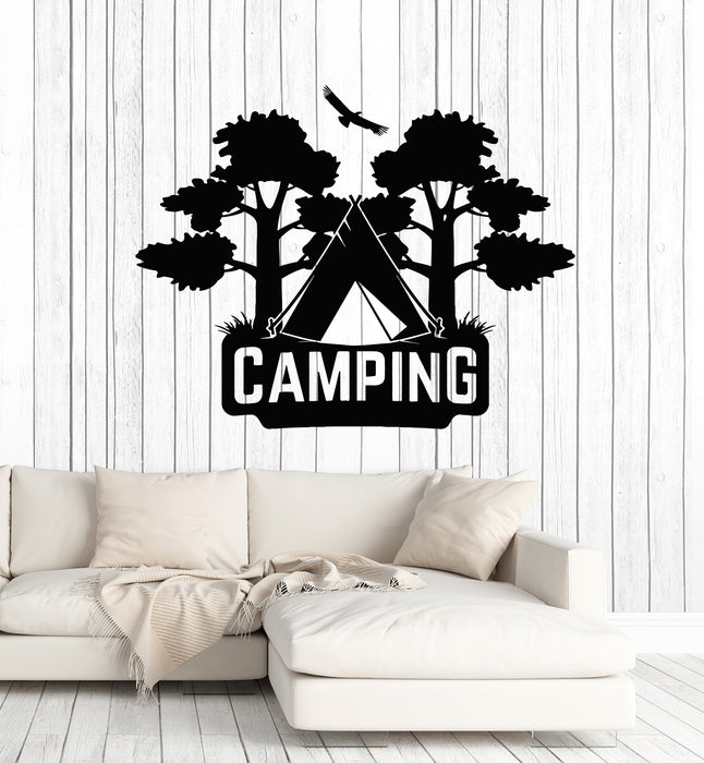 Vinyl Wall Decal Camping Decor Nature Forest Adventure  Stickers Mural (g7493)