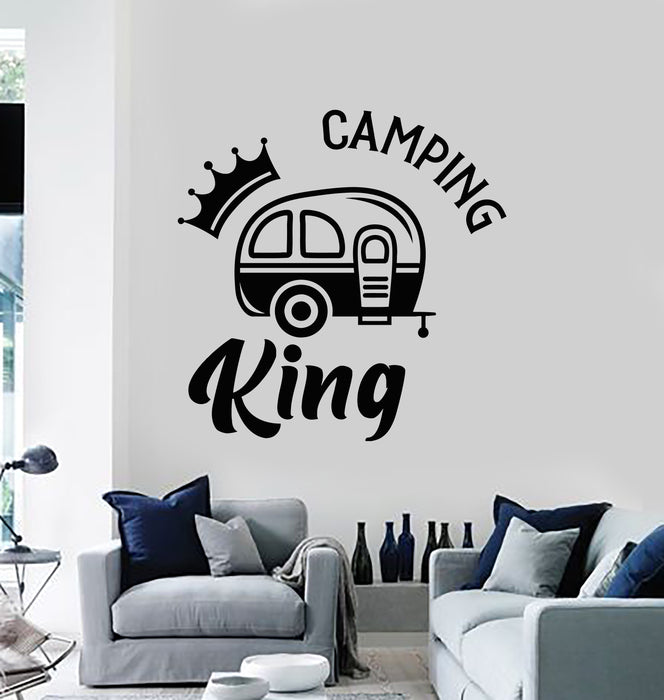 Vinyl Wall Decal Camping King Camp Hobby Tourism Decor Stickers Mural (g7919)